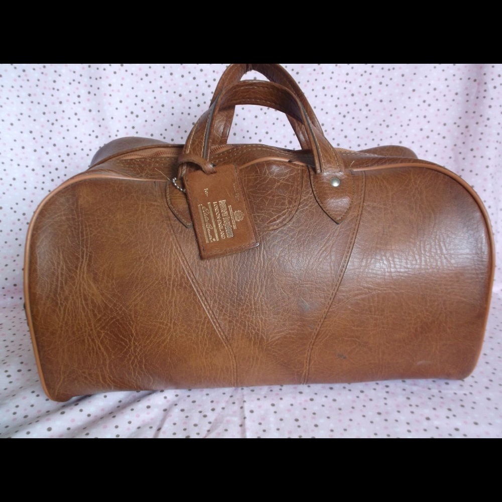 Vintage Leather Eddie Bauer travel bag RARE - Picture 7 of 8
